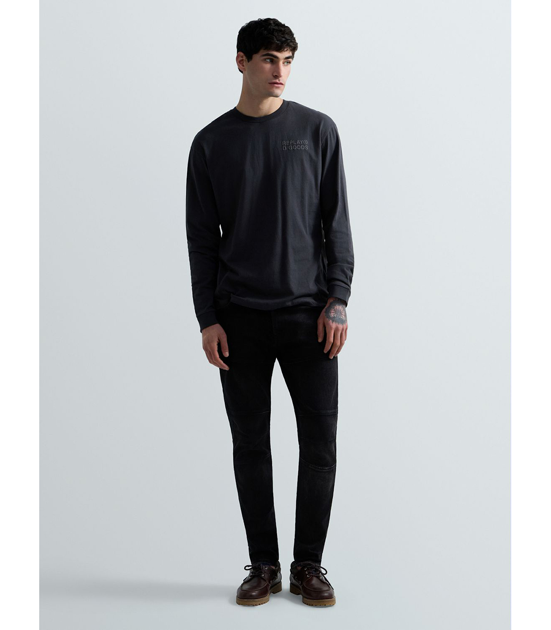 オープンエンドジャージーロングTシャツ 詳細画像 ダークグレー 3